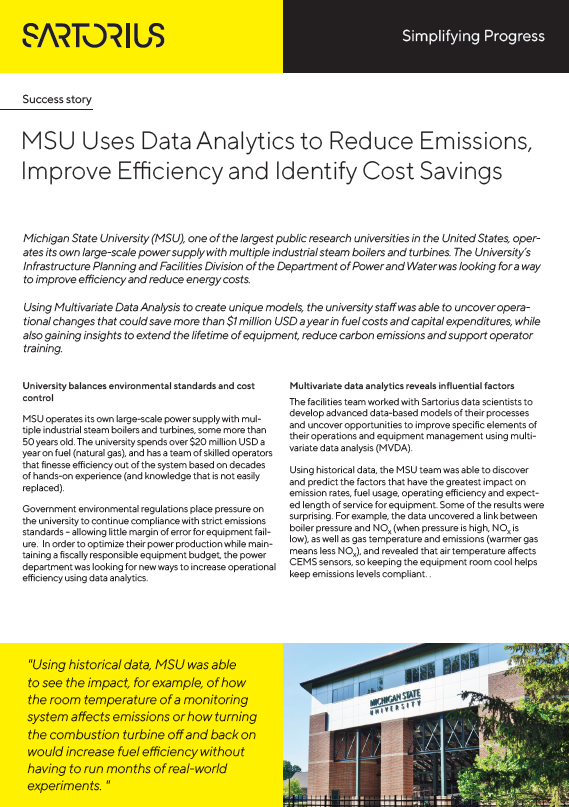 Uspješna priča: Sveučilište Michigan koristi analizu podataka za smanjenje emisija i povećanje učinkovitosti  - Sartorius Libra Elektronik