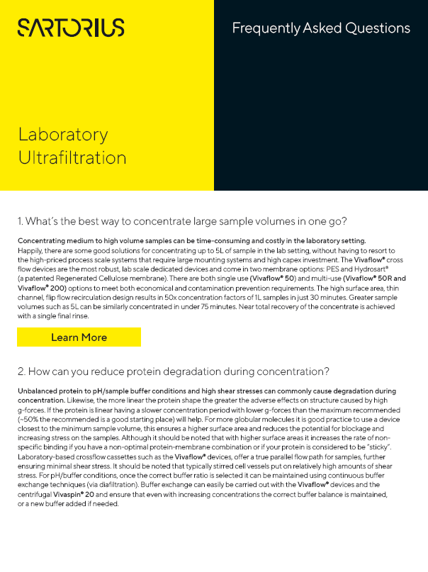 FAQ: Laboratorijska ultrafiltracija - Sartorius Libra Elektronik