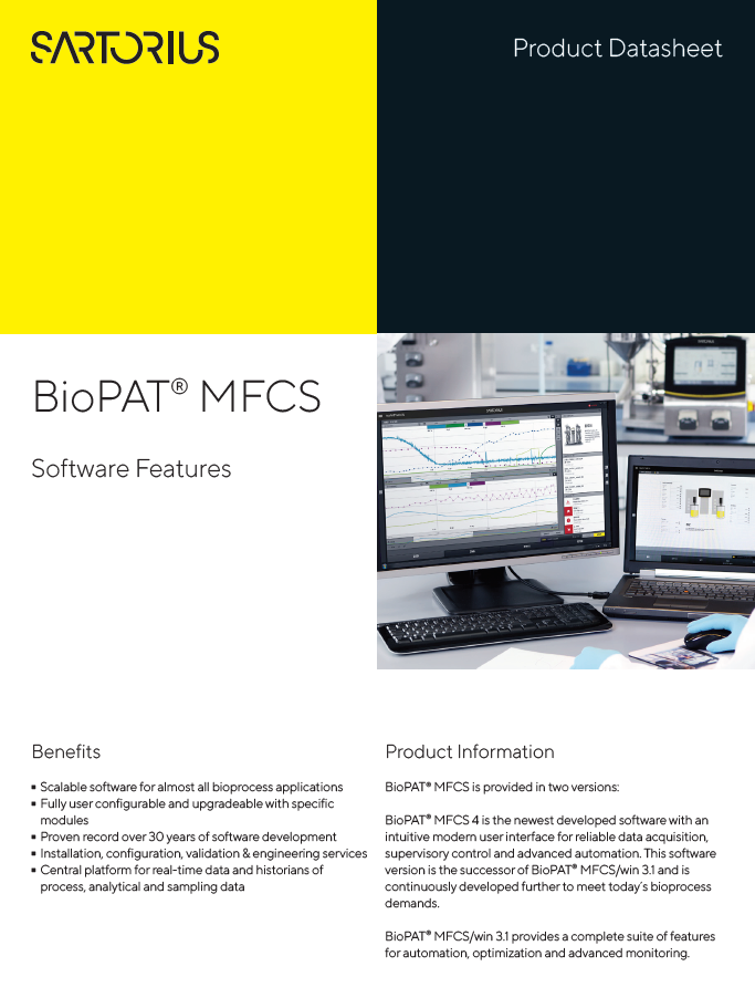 BioPAT® MFCS značajke softvera - Sartorius Libra Elektronik